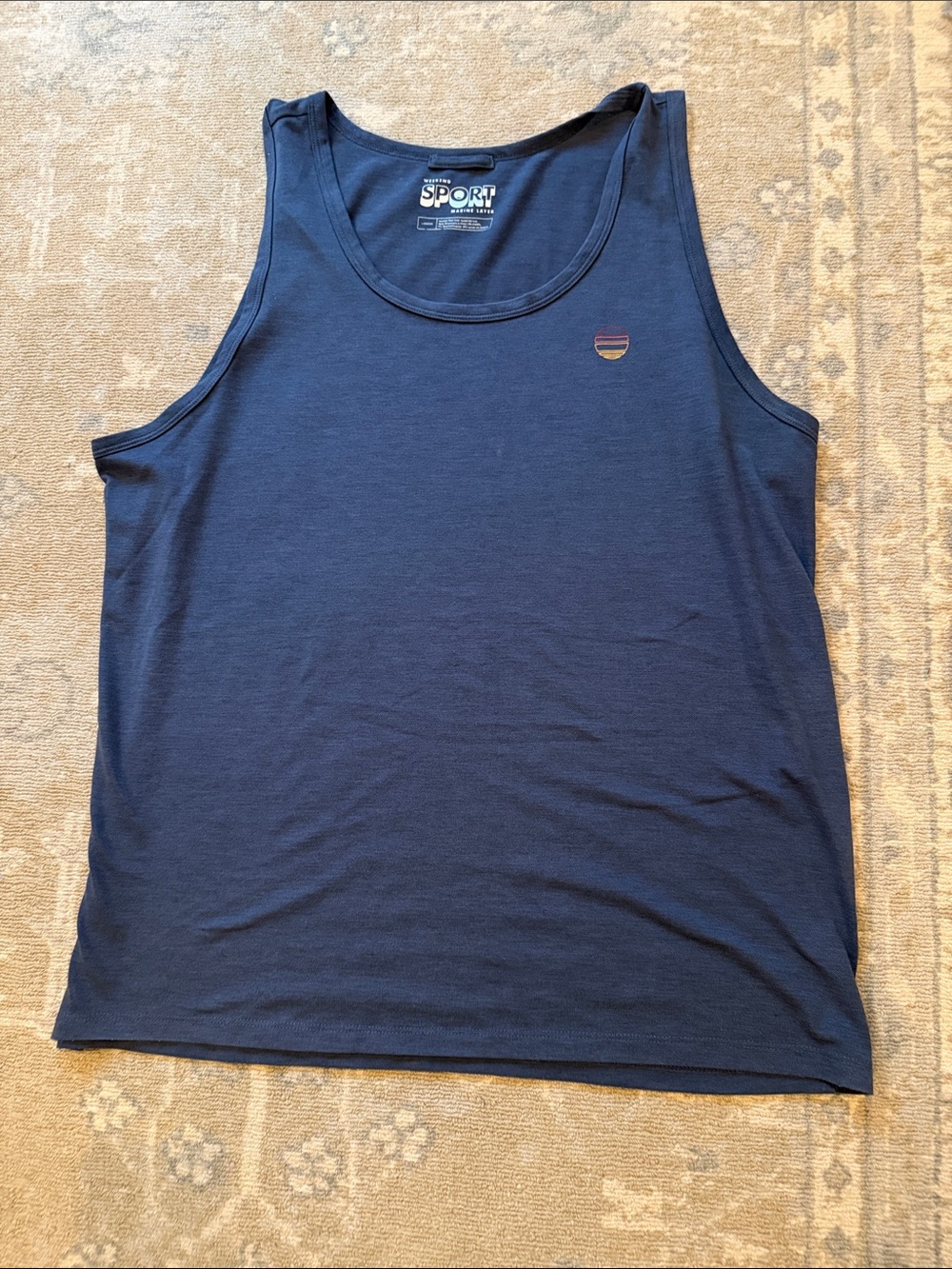 Marine layer Navy Blue Men's Athletic Tank Top